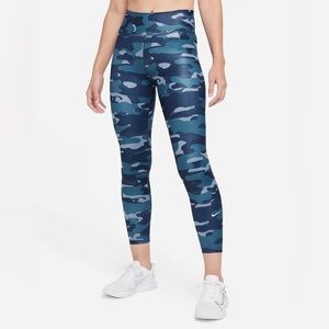NIKE One Mid-Rise Camo Leggings